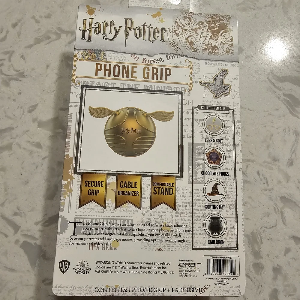 Wizarding World Harry Potter Golden Snitch Phone Grip Acessory Stocking Stuffer